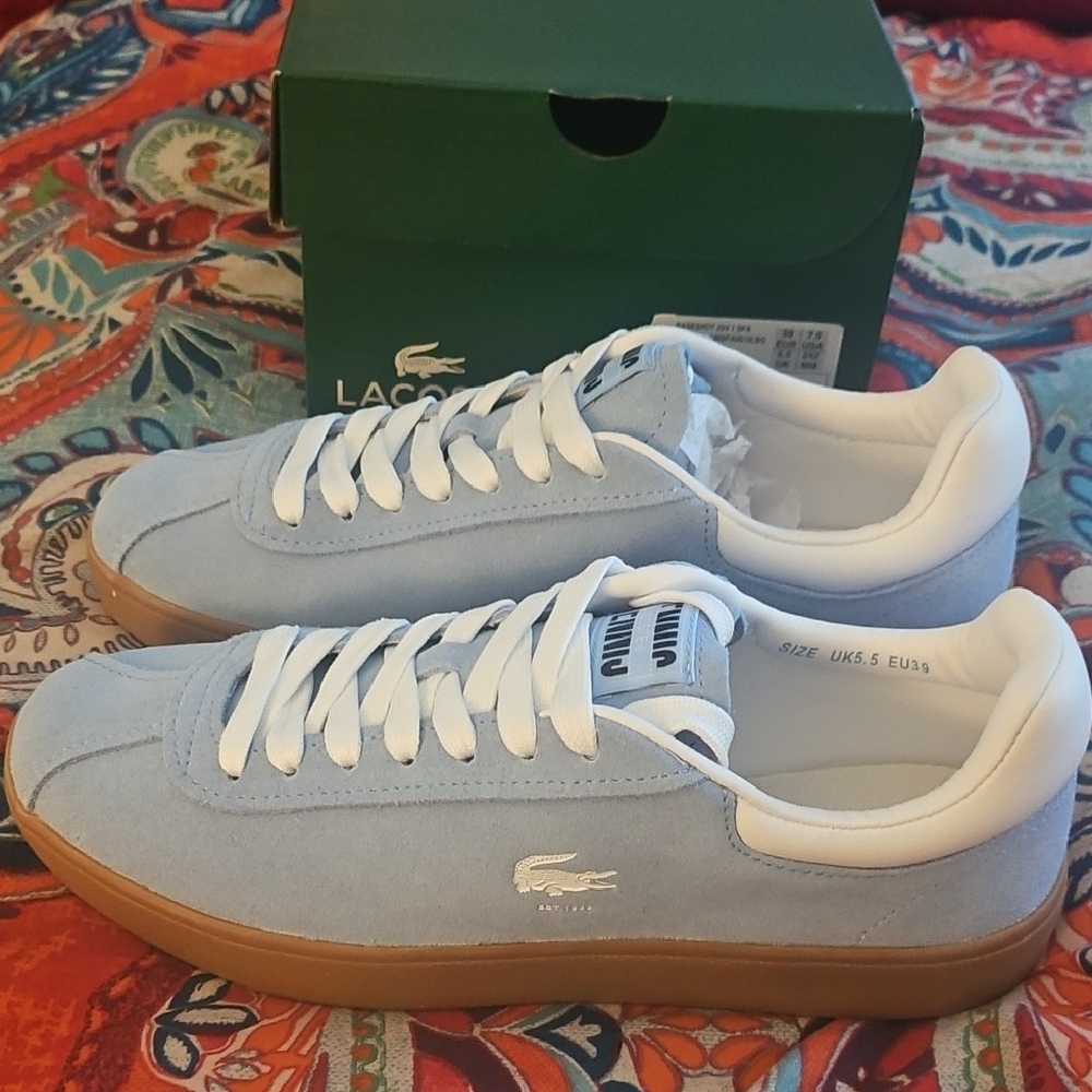 Lacoste Blue and White Sneakers